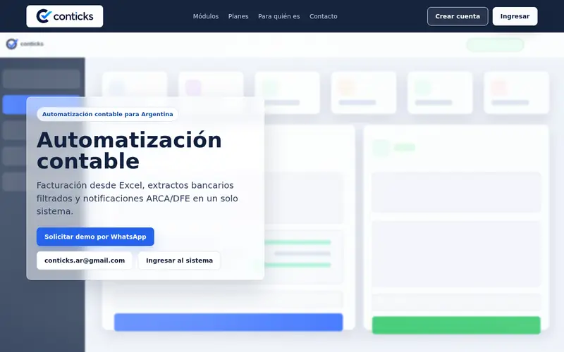 Sistema Conticks de automatización contable